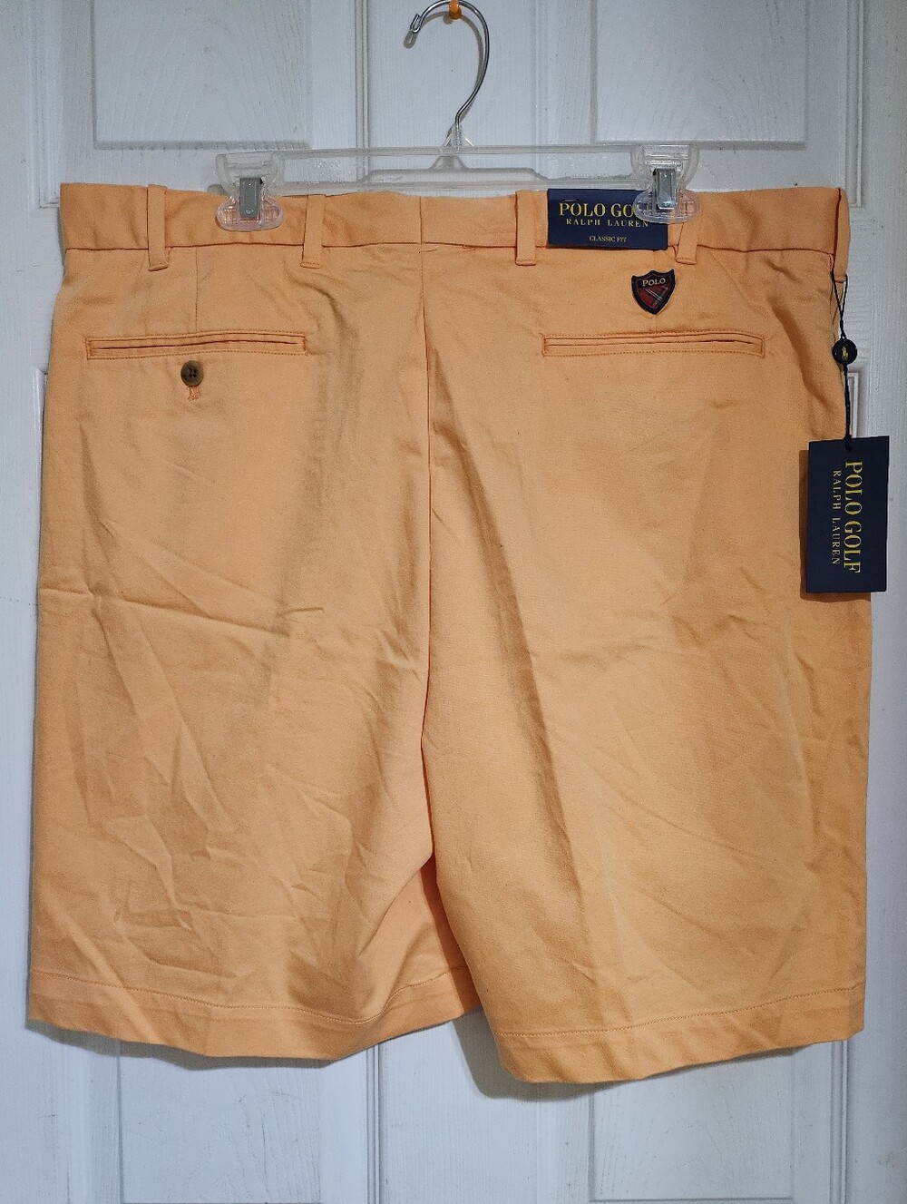 POLO GOLF SHORTS ORANGE PREPPY MAGNOLIA LANE RED MEN'S 38 CLASSIC FIT
